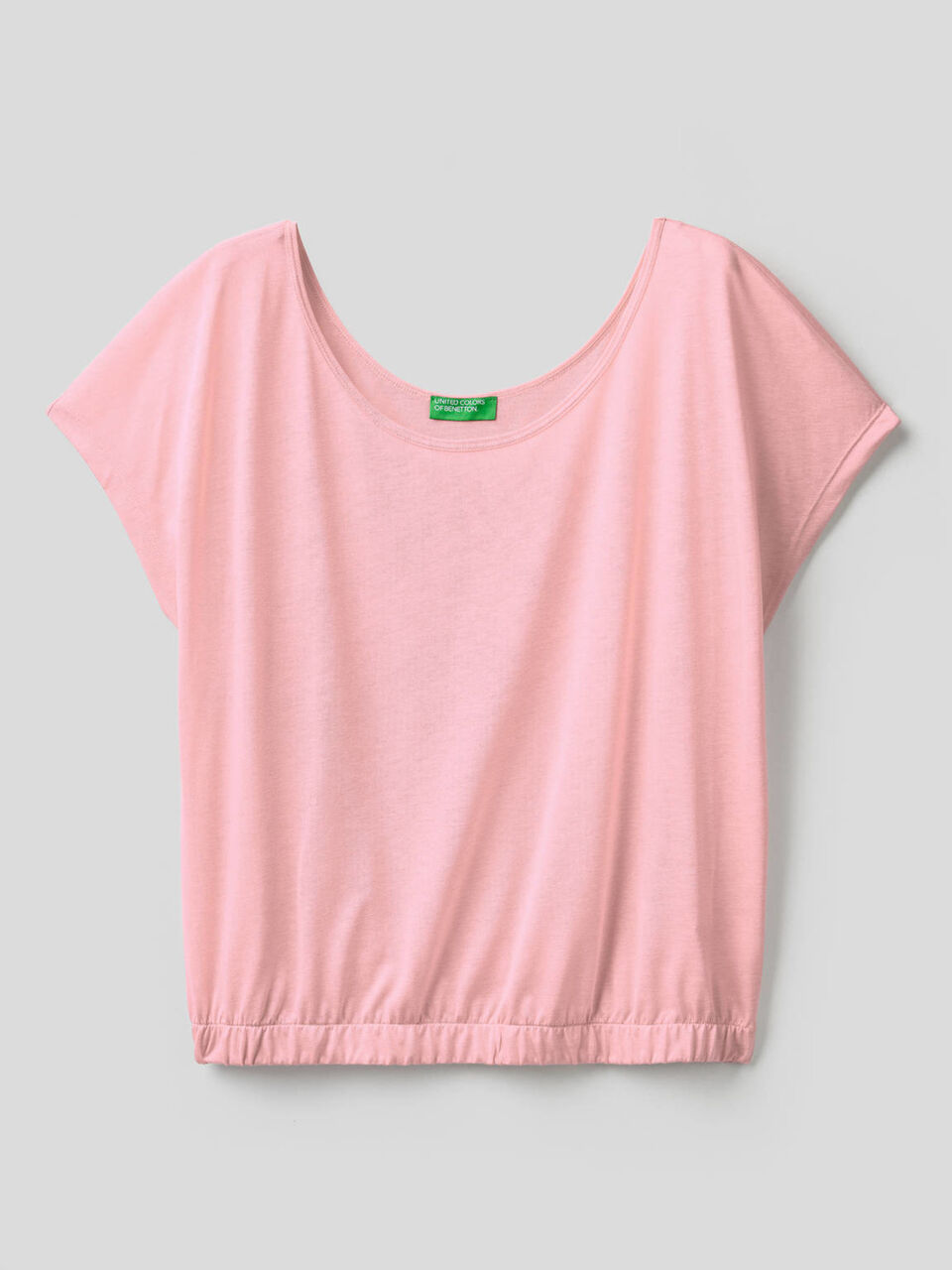 Blusa fluida con scollo rotondo image number 1