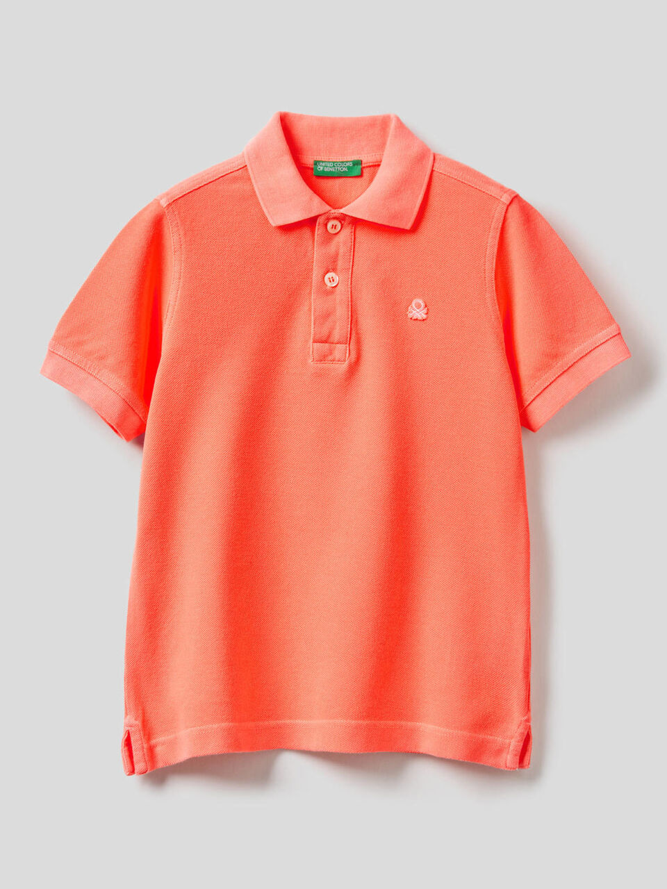 Polo fluo in puro cotone image number 1