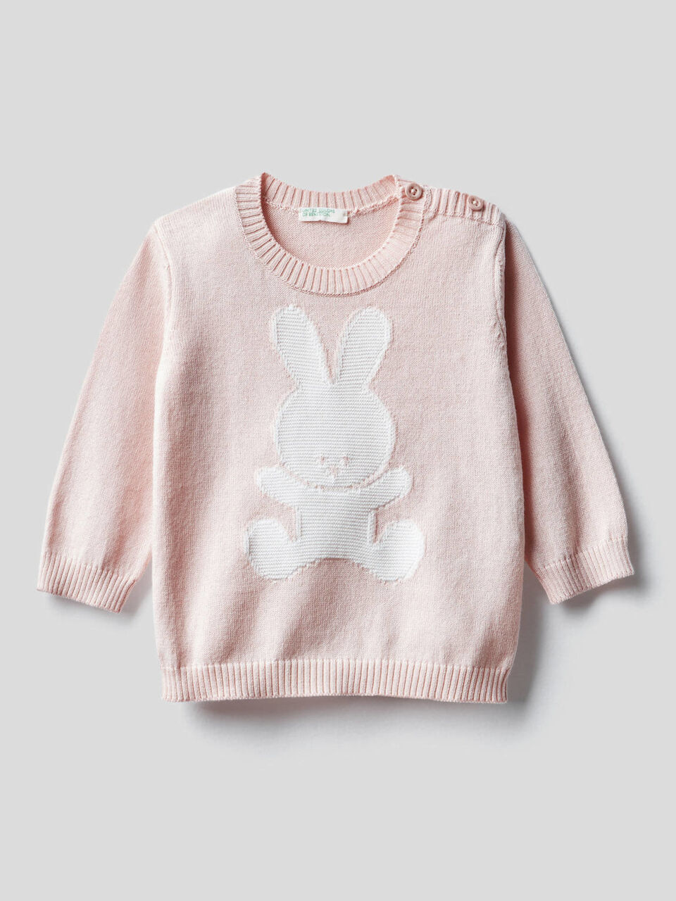 Maglia in 100% cotone con intarsio image number 1