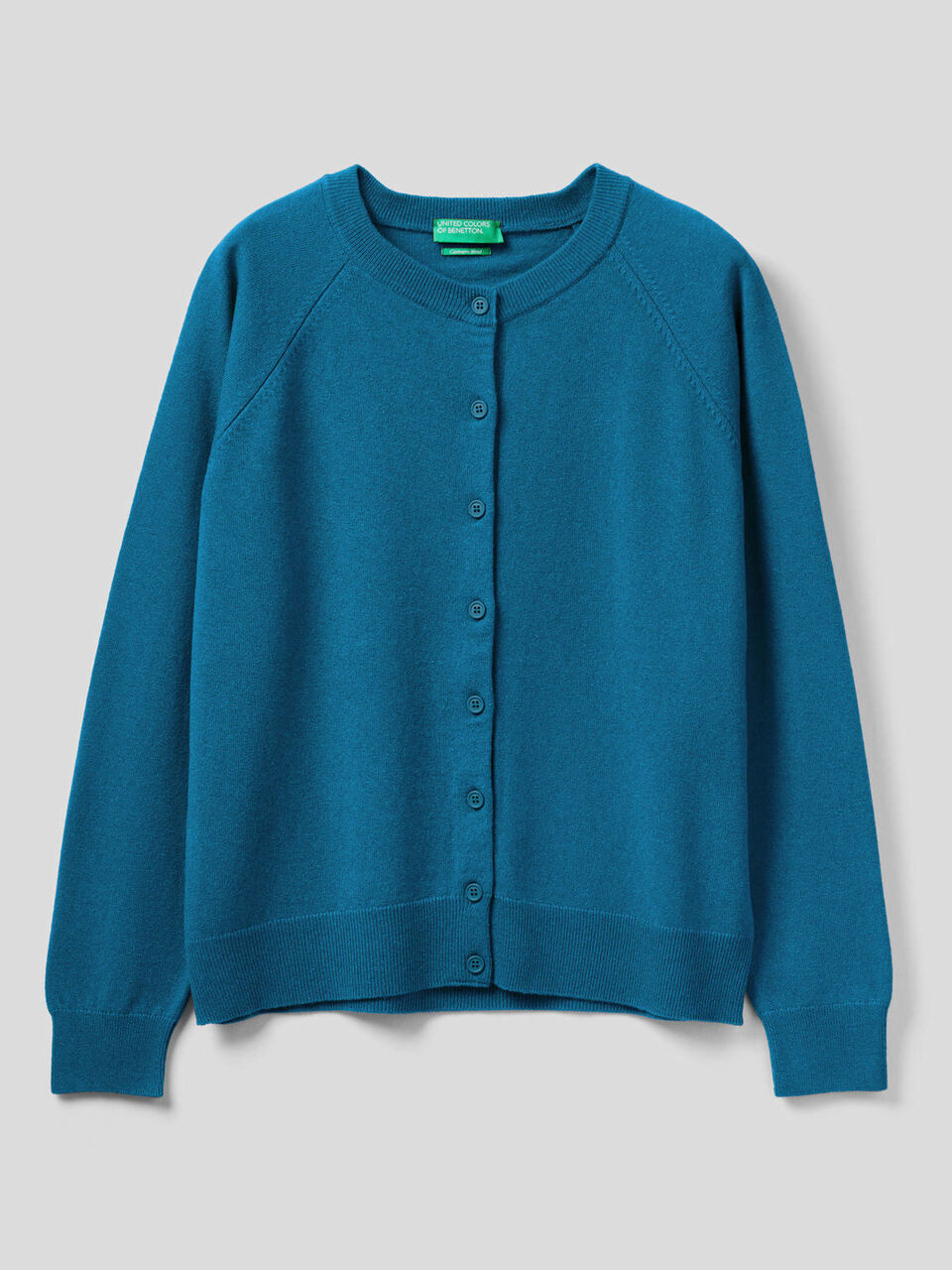 Cardigan girocollo in misto lana e cashmere image number 1