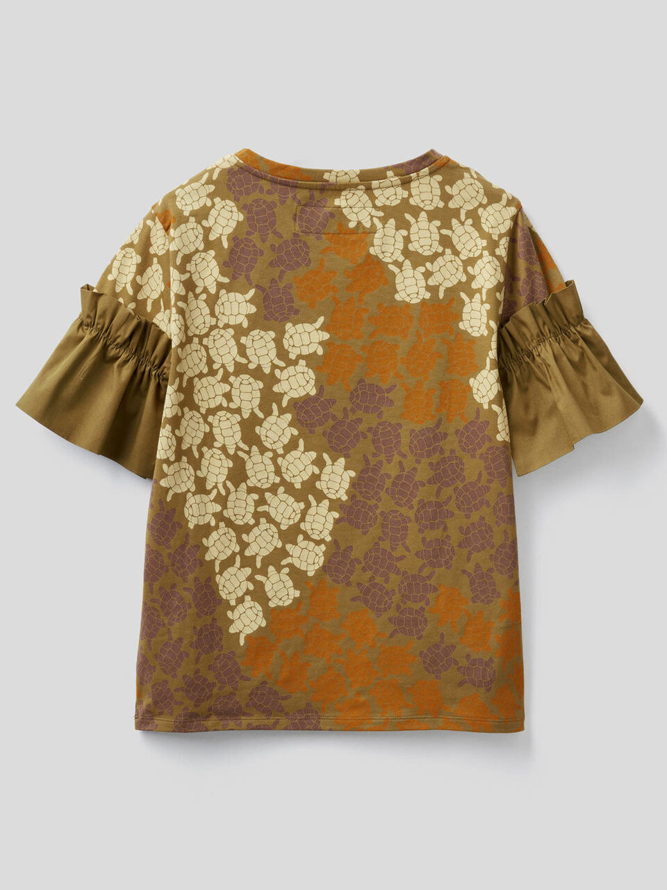 T-shirt stampata con manica arricciata image number 2