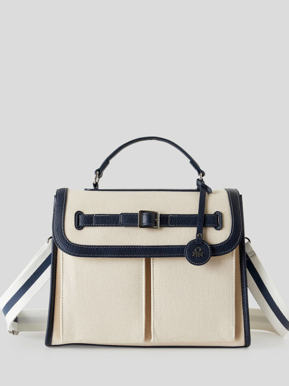 Borsa a bauletto in canvas image number 1