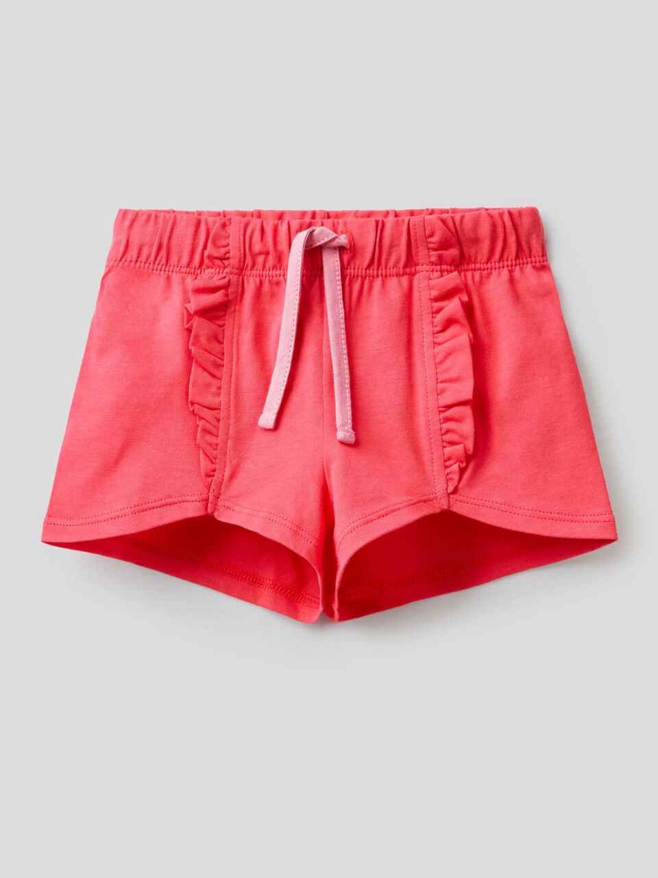 Shorts in 100% cotone con rouches image number 1