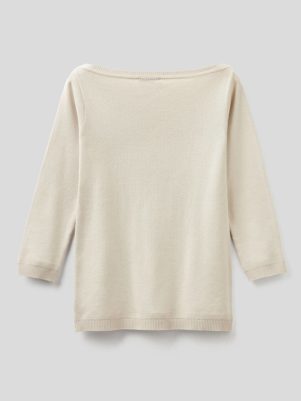 Maglia 100% cotone con scollo a barchetta image number 2