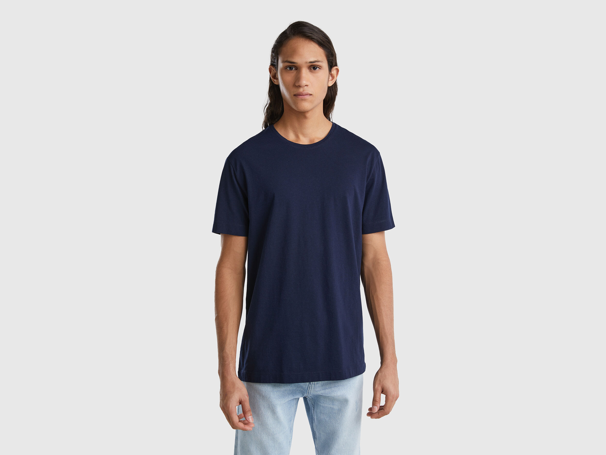 T shirt in misto cotone e cashmere