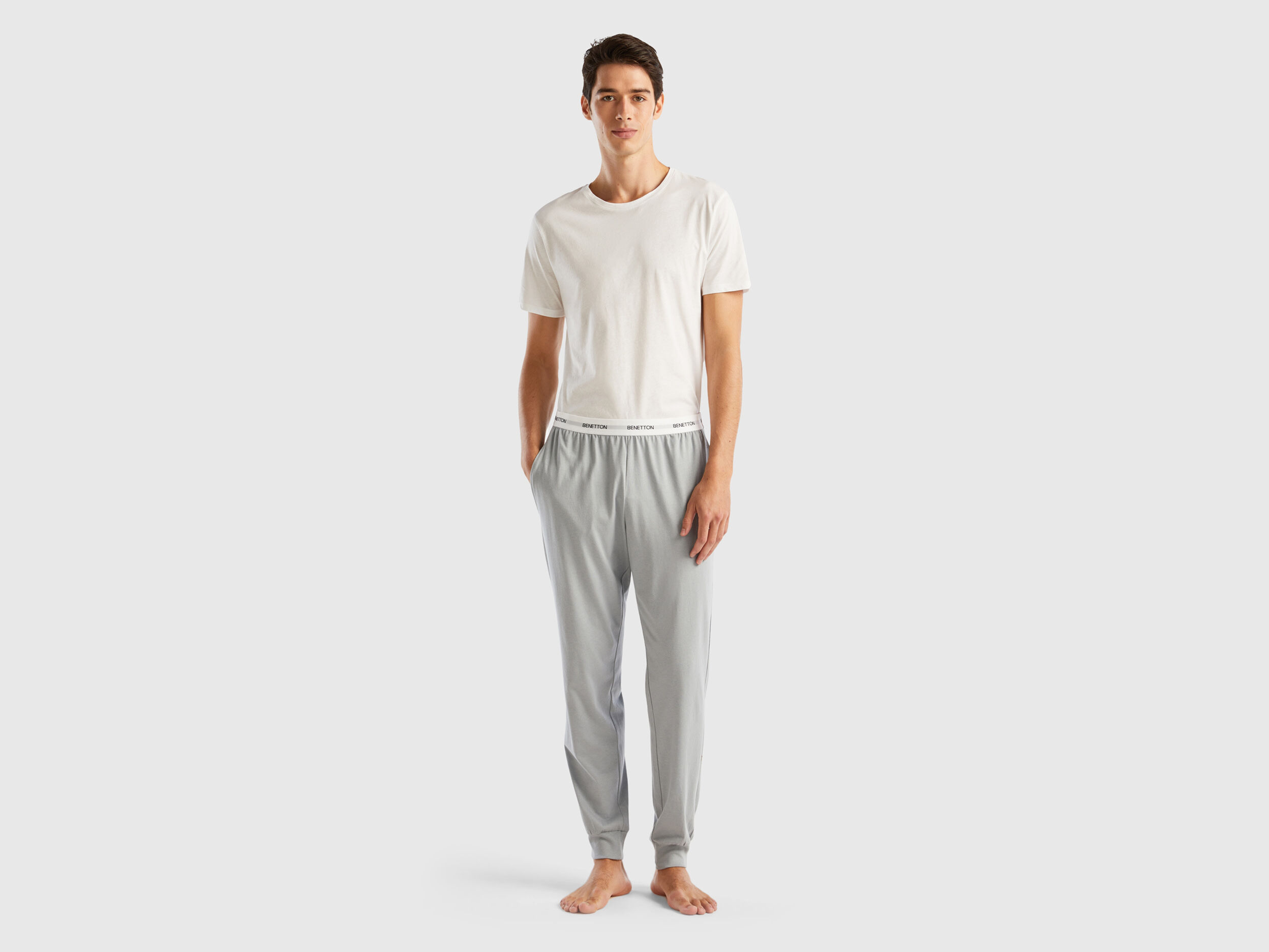 Pantaloni con elastico in vita top benetton