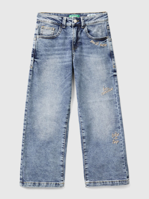 Jeans straight in denim "Eco-Recycle" Bambina