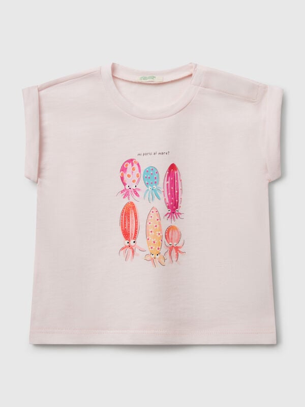T-shirt a manica corta con stampa Baby