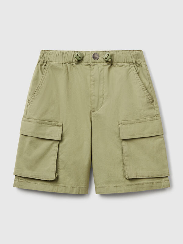 Shorts parachute in cotone stretch Bambino