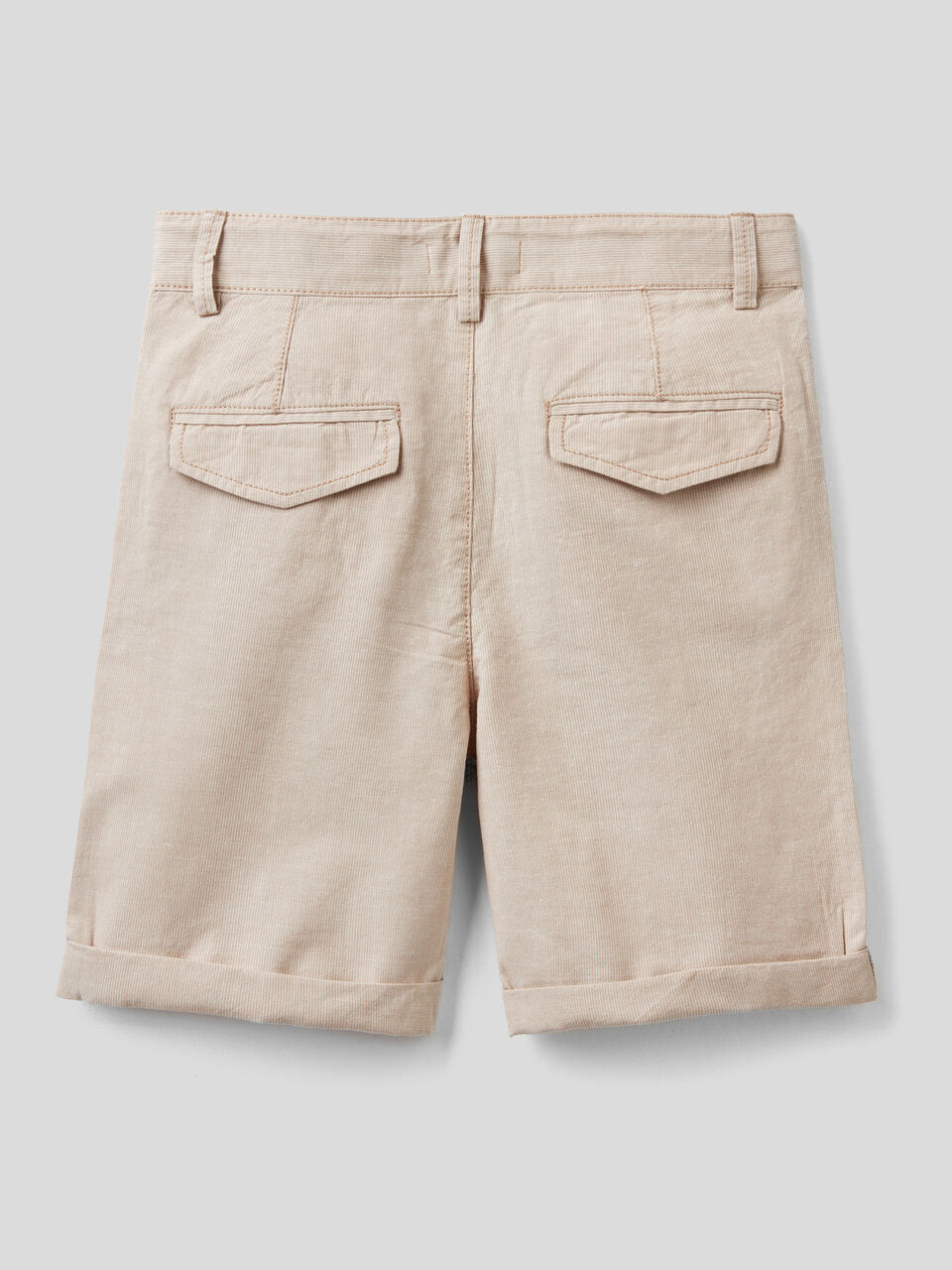 Bermuda slim fit in misto lino image number 2