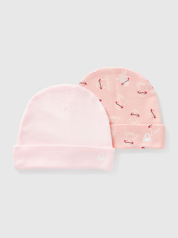 Due cappellini in cotone  Baby