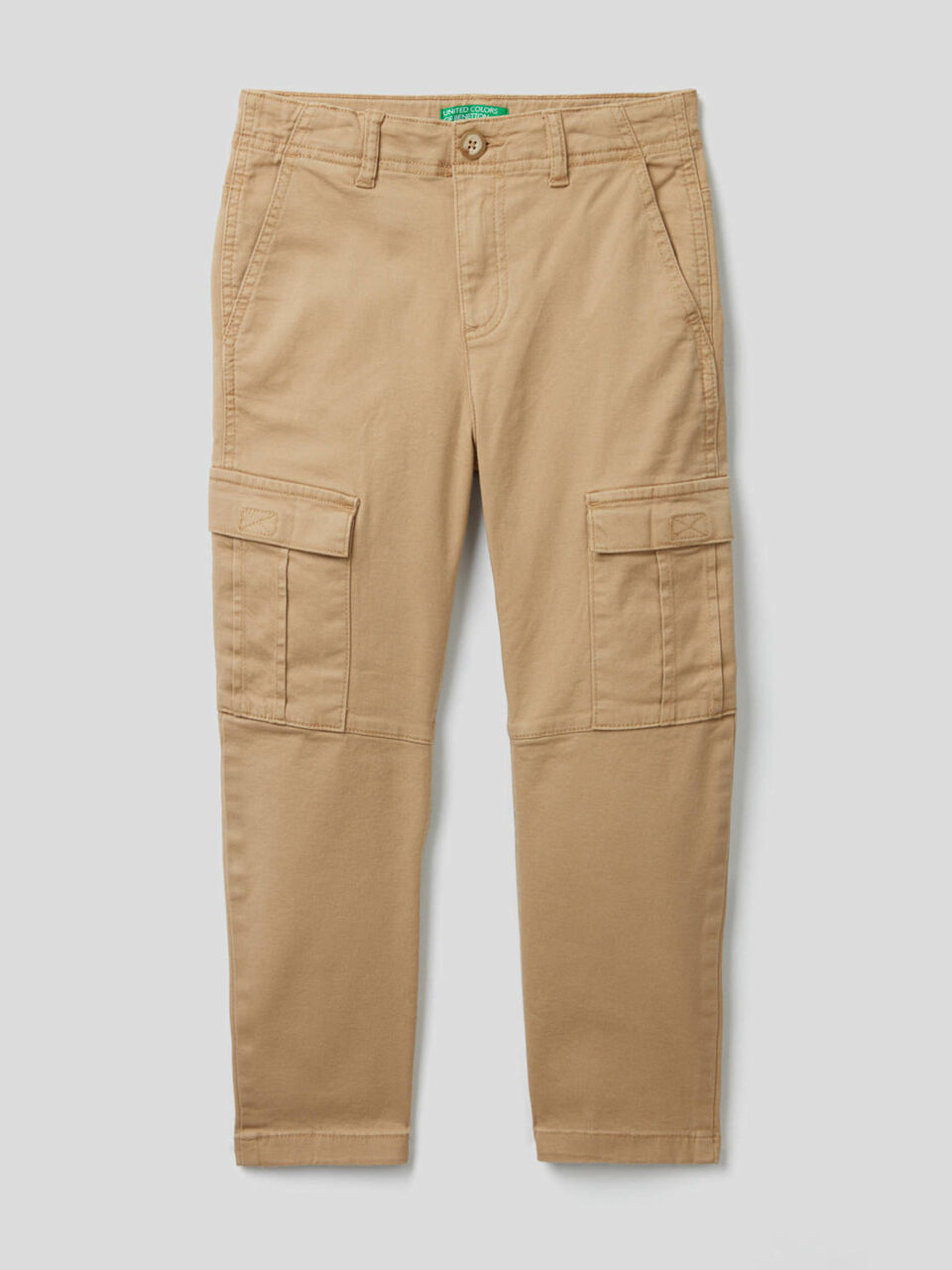 Pantaloni cargo in cotone elasticizzato image number 1