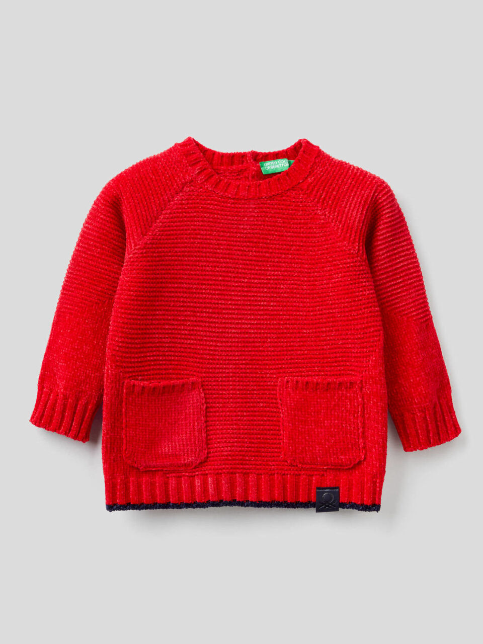 Maglia in ciniglia con taschini image number 1