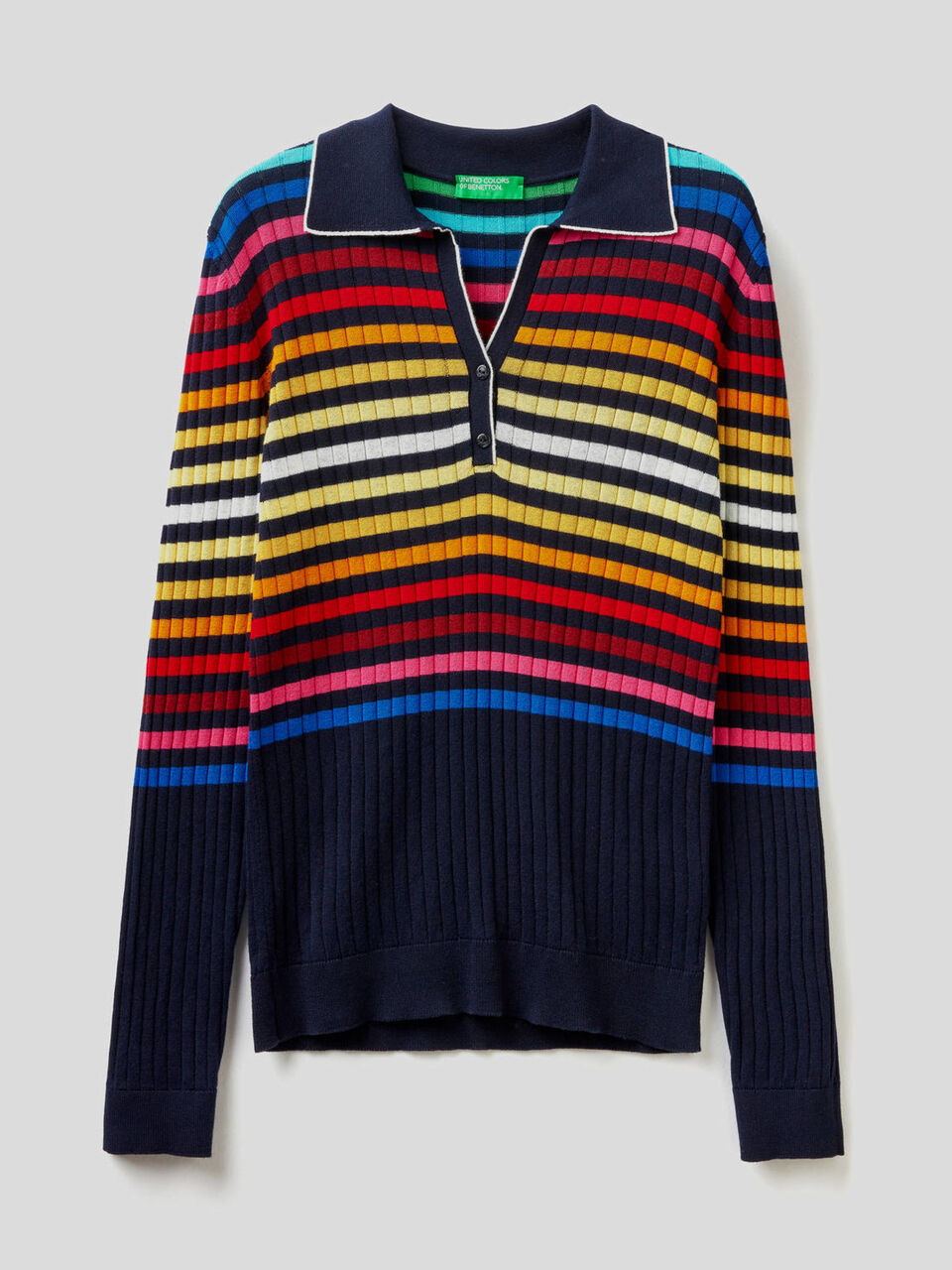 Polo multicolor in 100% cotone tricot image number 1