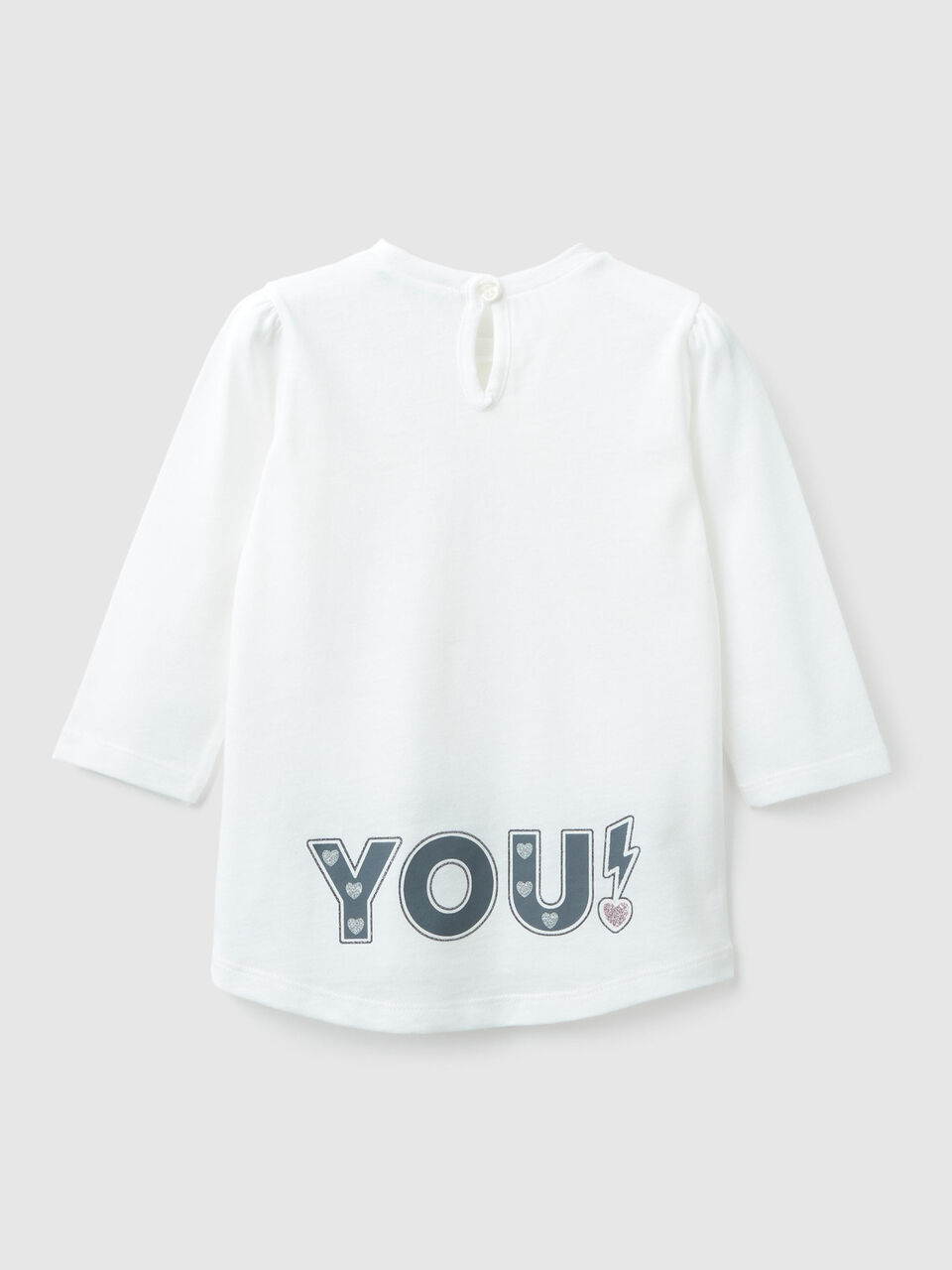 T-shirt con scritta e glitter image number 2