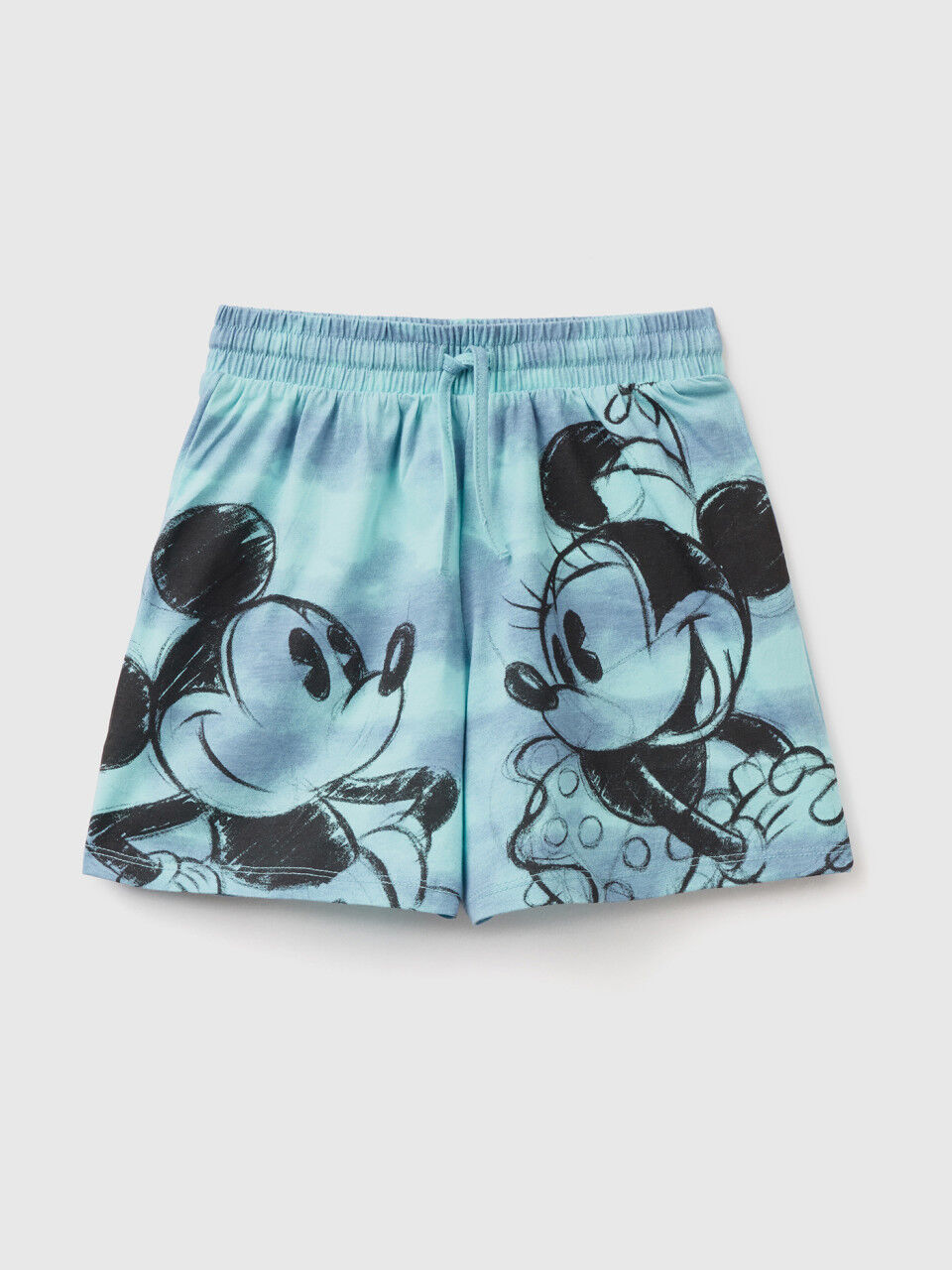 Shorts tye-dye con stampa Disney