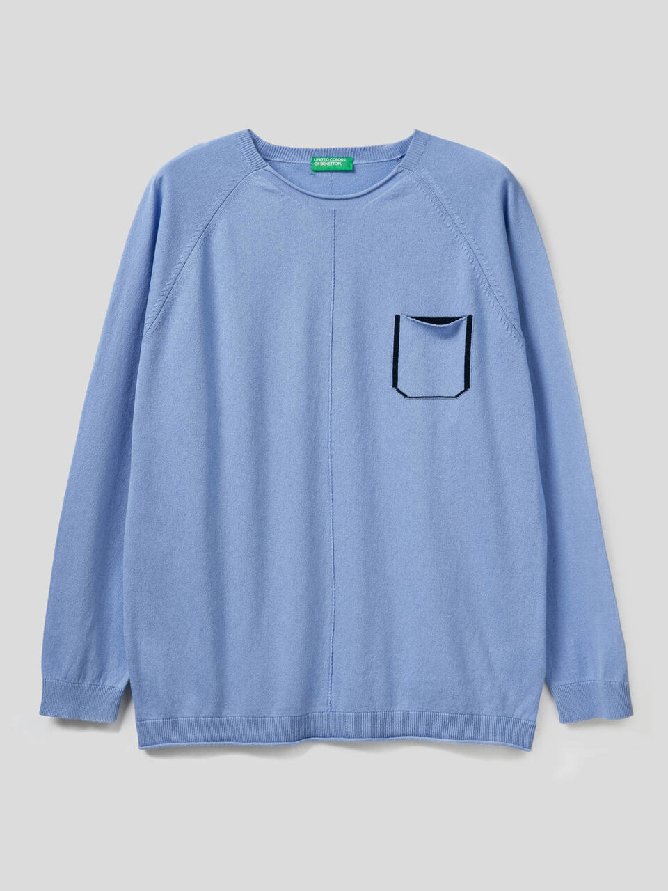 Maglia in cotone con taschino image number 1