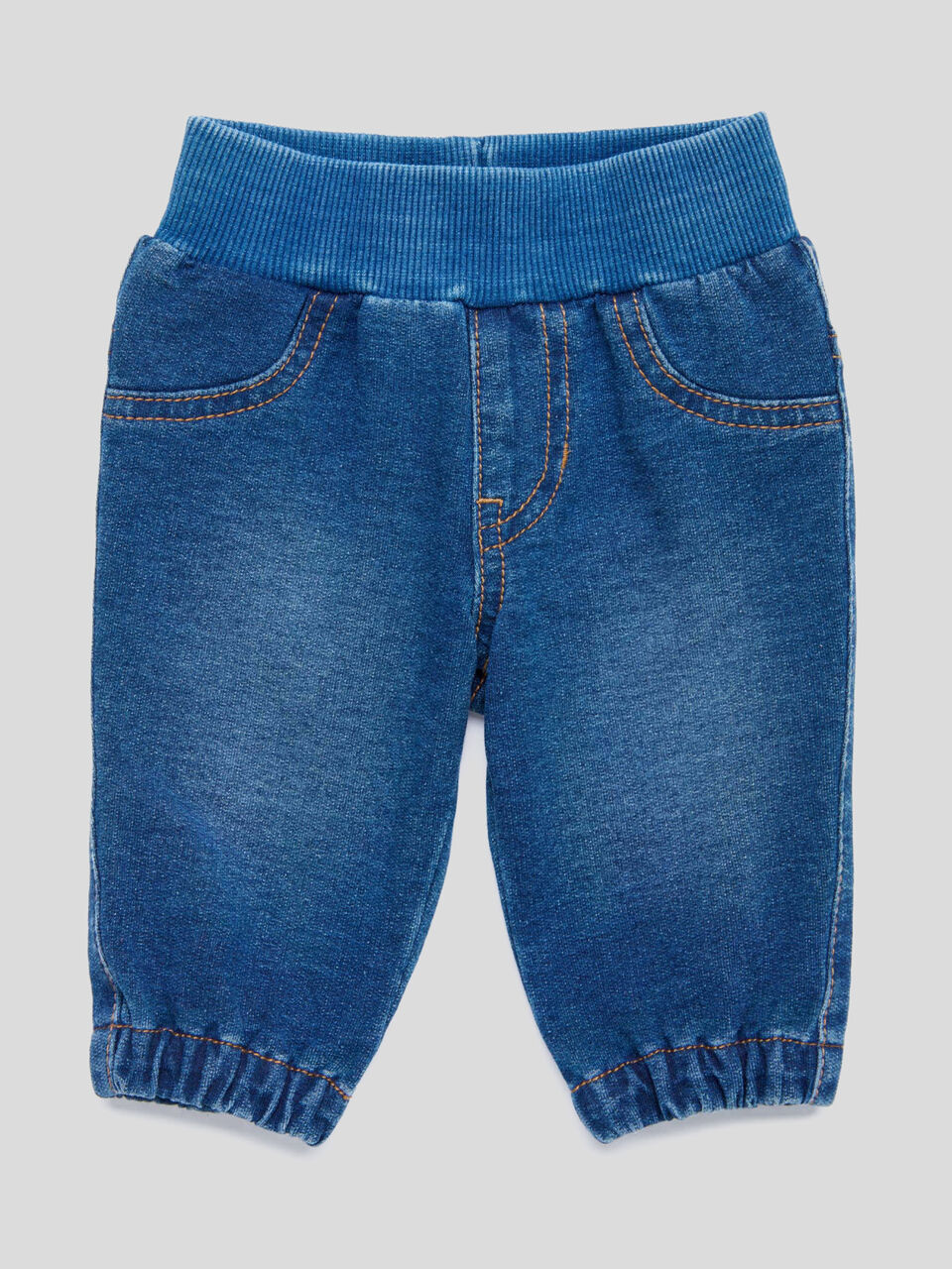 Pantaloni stretch effetto denim image number 1