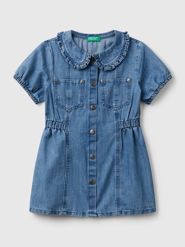 Vestito con colletto in chambray Bambina