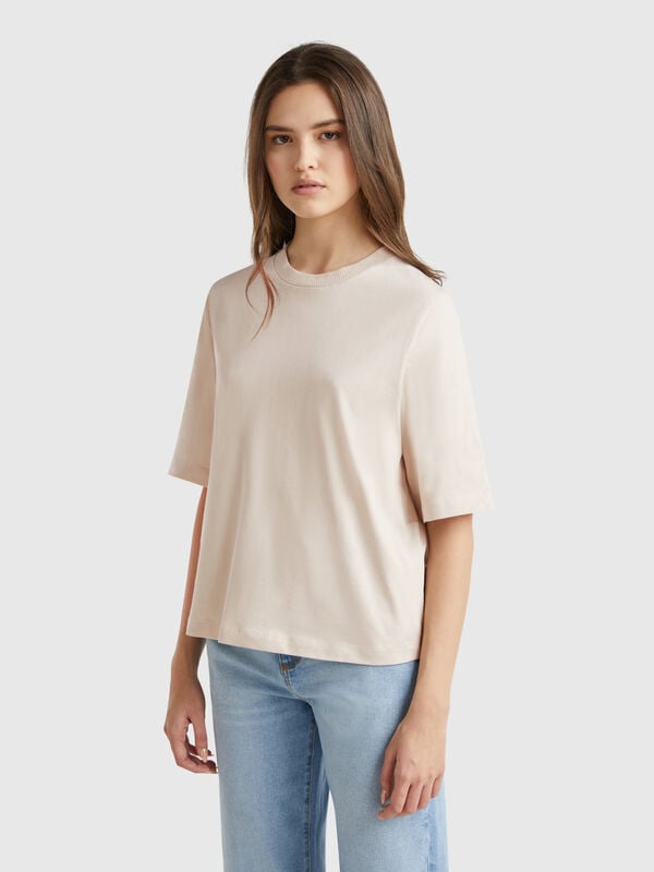 T-shirt boxy fit 100% cotone Donna