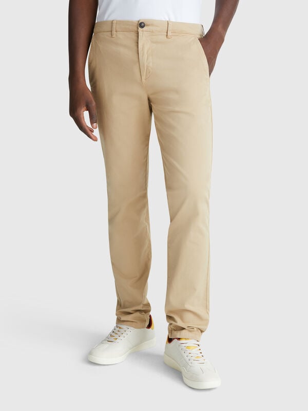 Chino slim fit in cotone Uomo