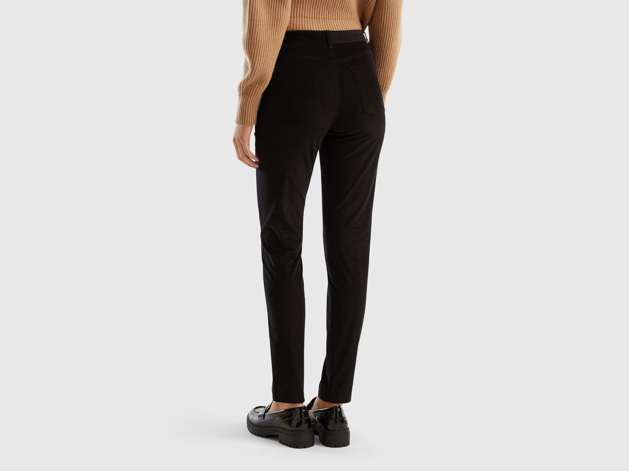 Pantaloni cinque tasche in velluto