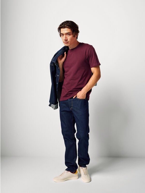 T-shirt in cotone a fibra lunga Uomo