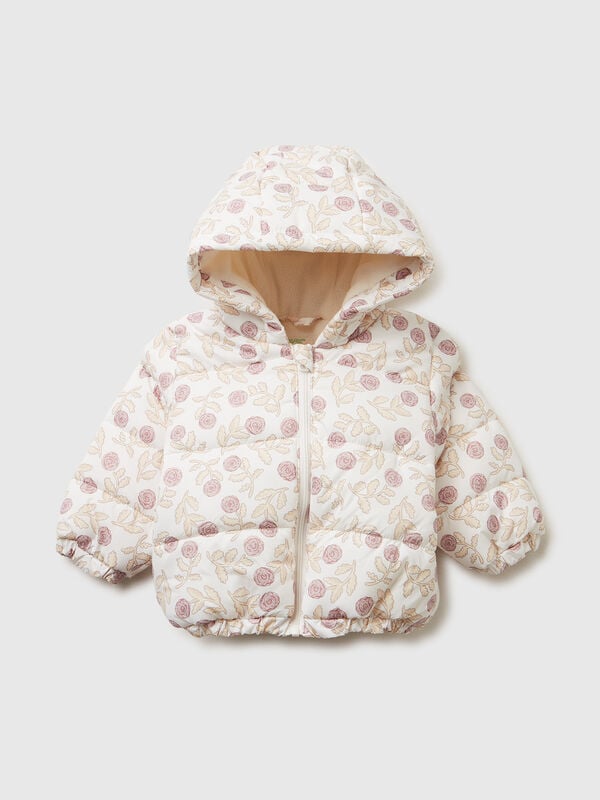 Giubbotto fantasia con zip e cappuccio Baby