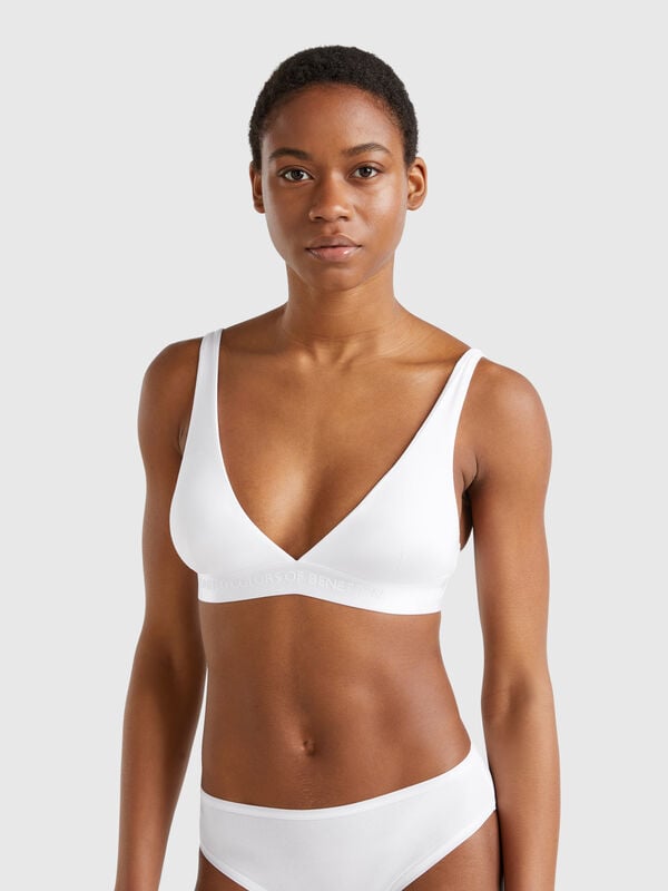 Reggiseno a triangolo in cotone stretch Donna
