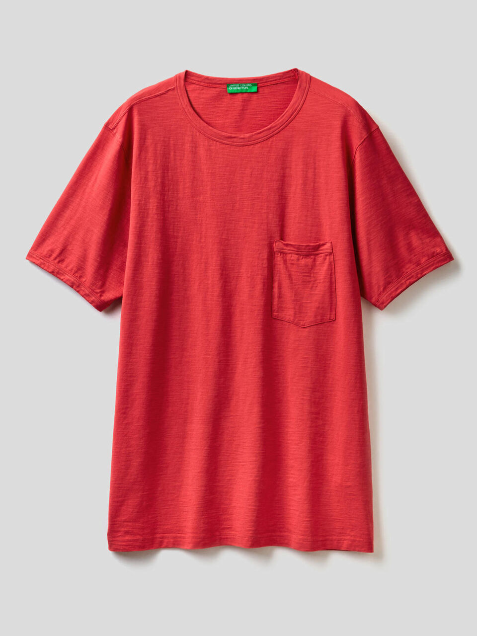 T-shirt in cotone con taschino image number 1