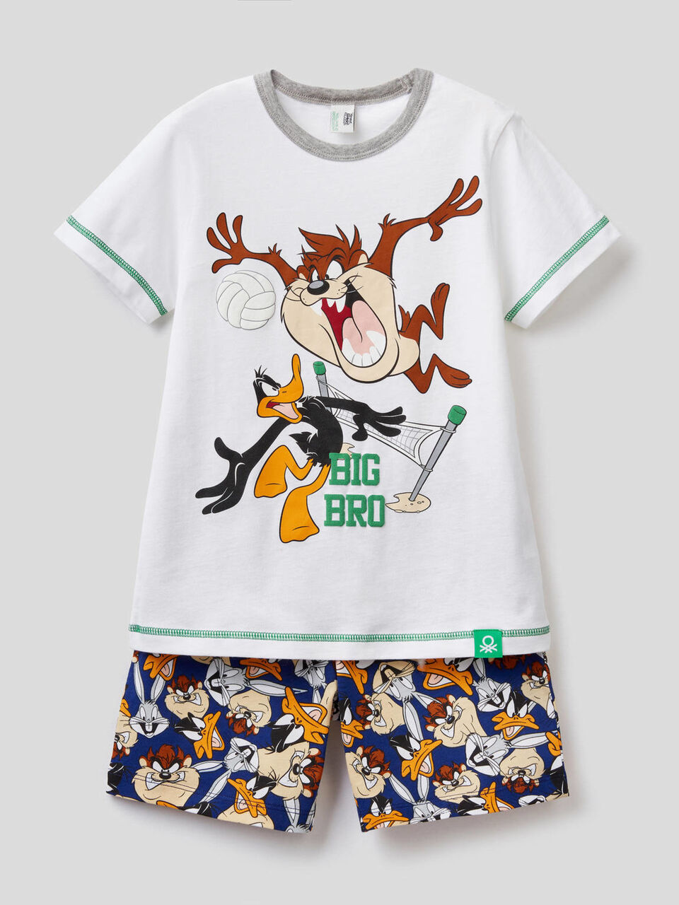 Pigiama corto con stampa Looney Tunes image number 1