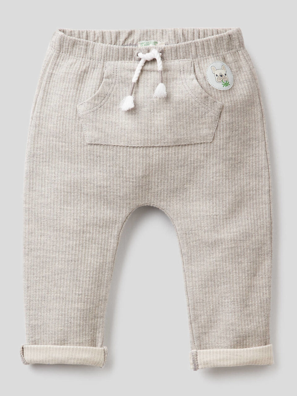 Pantaloni in tessuto rigato stretch image number 1