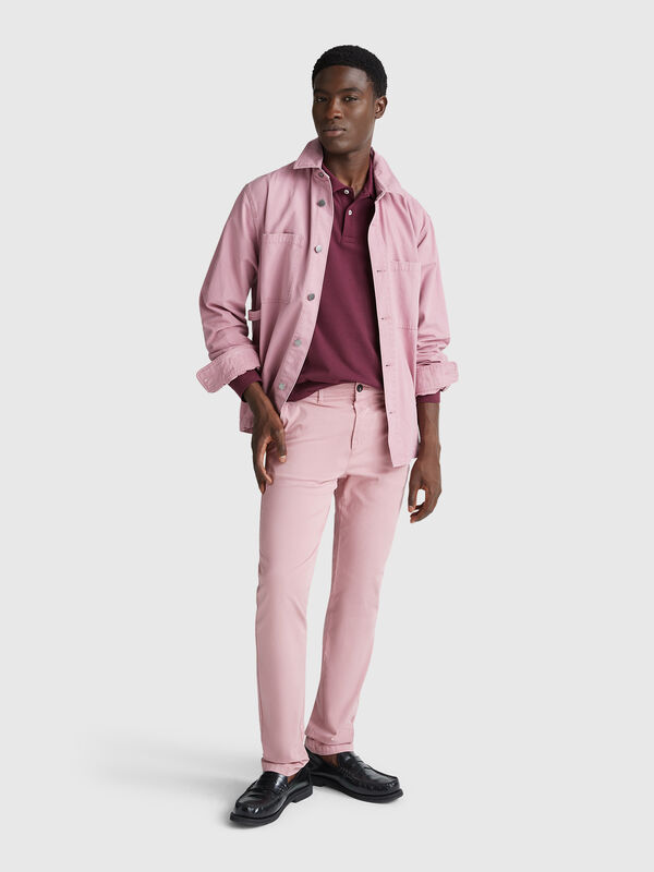 Chino slim fit in cotone Uomo