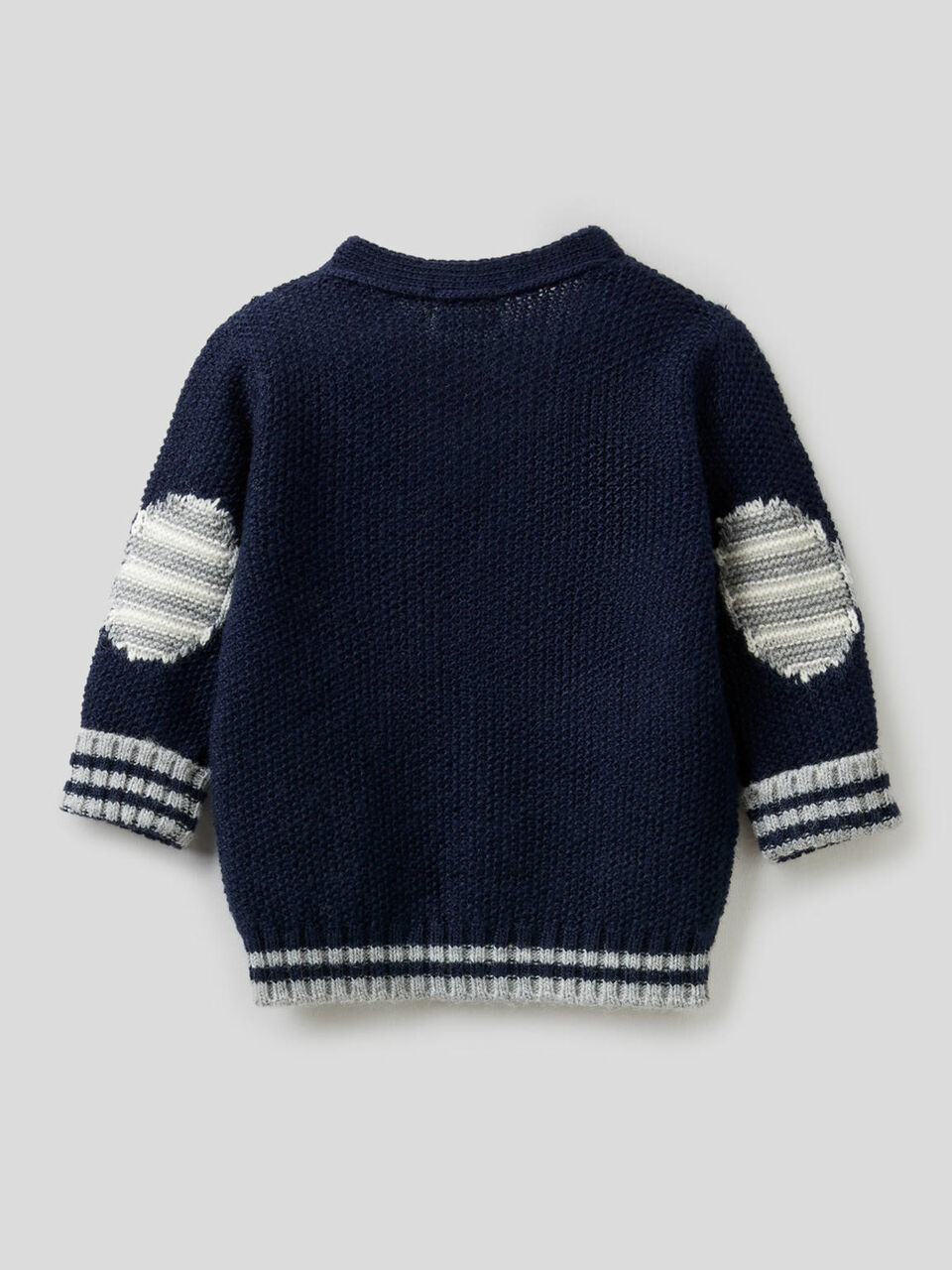 Cardigan in misto lana con toppe image number 2