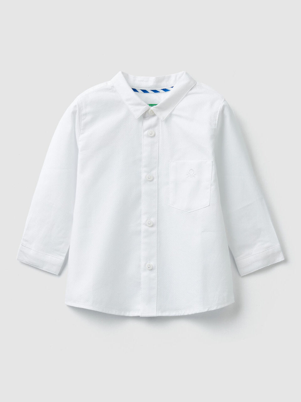 Camicia in cotone con taschino image number 1