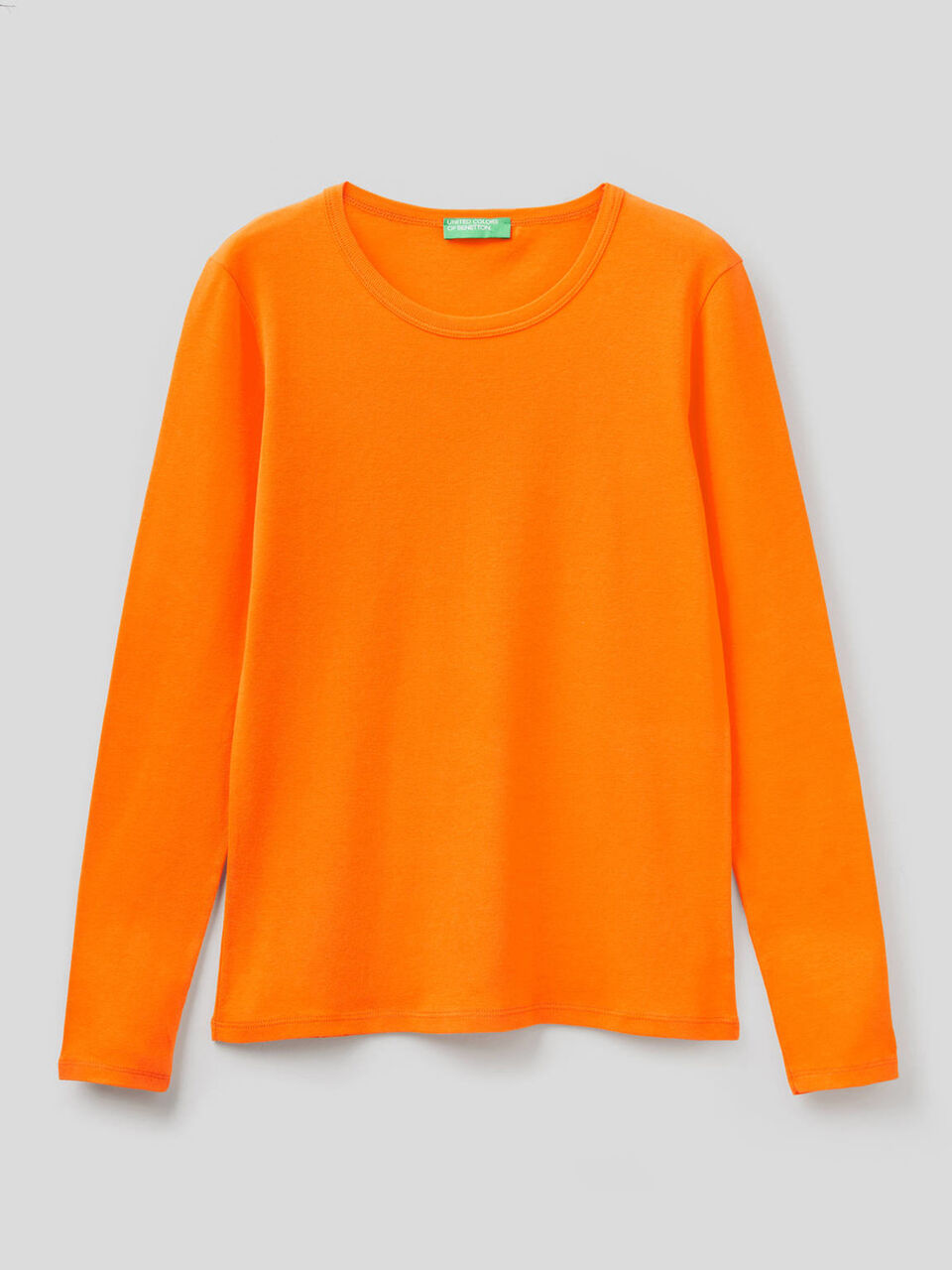 T-shirt a manica lunga in puro cotone image number 1
