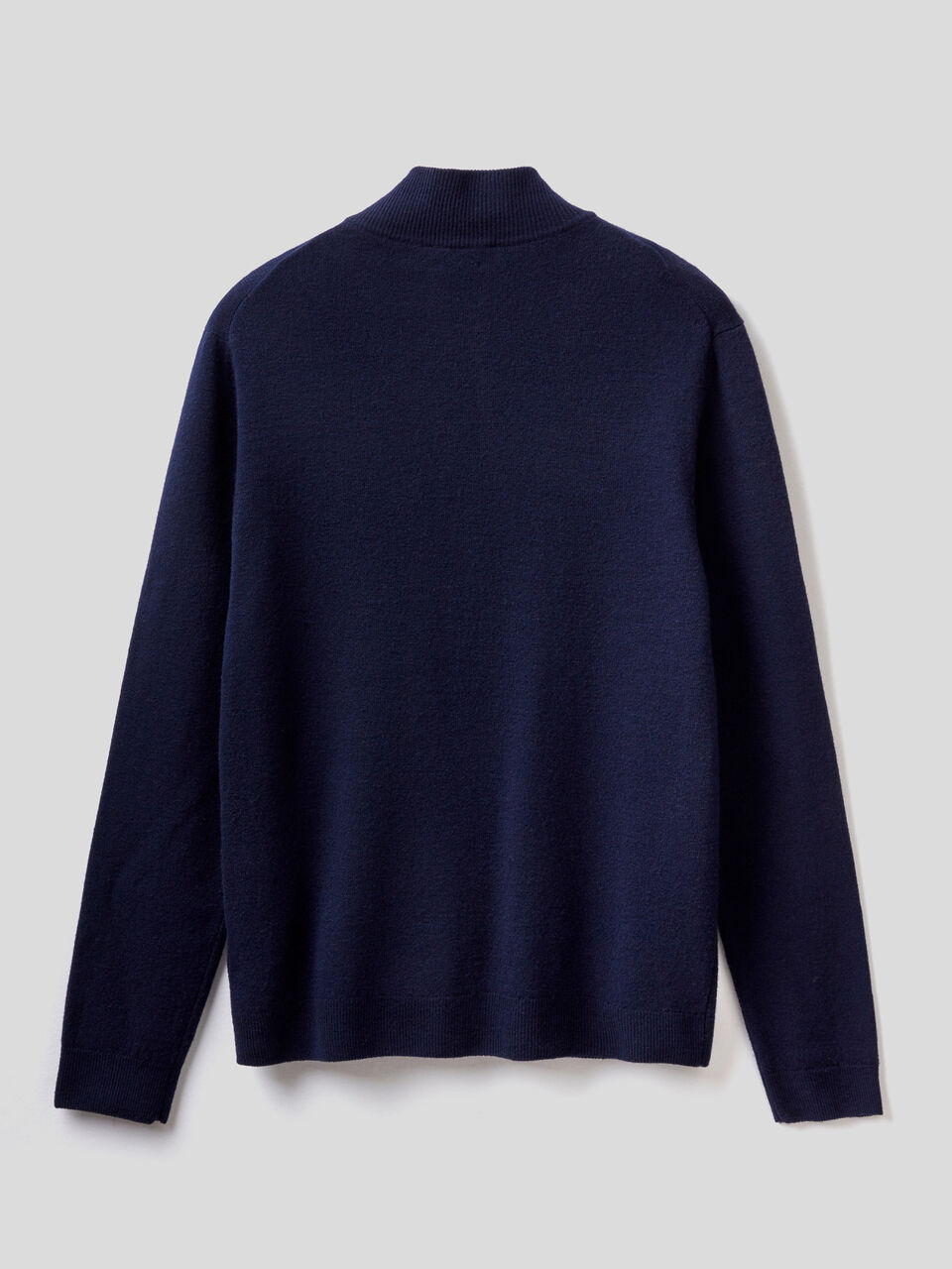 Cardigan con zip 100% lana vergine image number 2