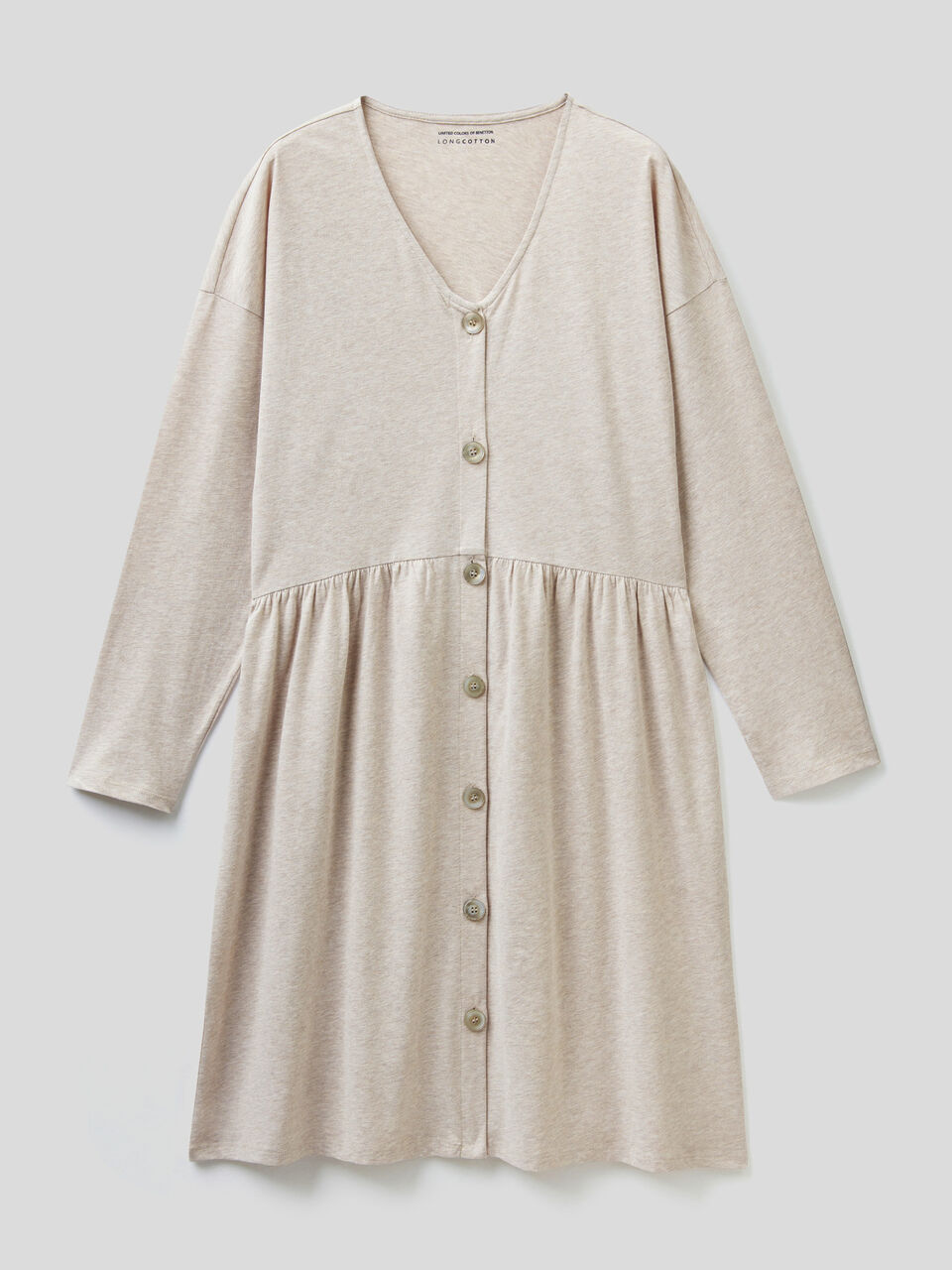 Camicia da notte in cotone a fibra lunga image number 1
