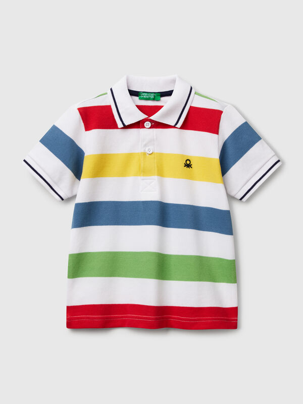 Polo manica corta a righe Bambino
