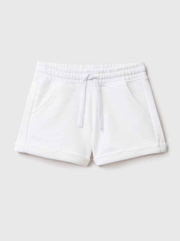 Shorts in felpa 100% cotone Bambina