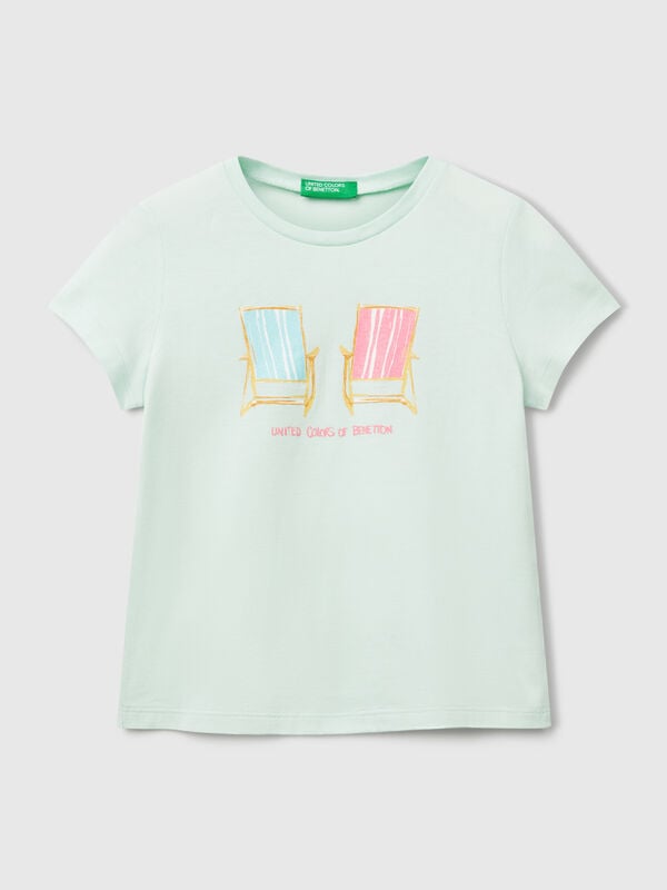 T-shirt regular fit con glitter Bambina