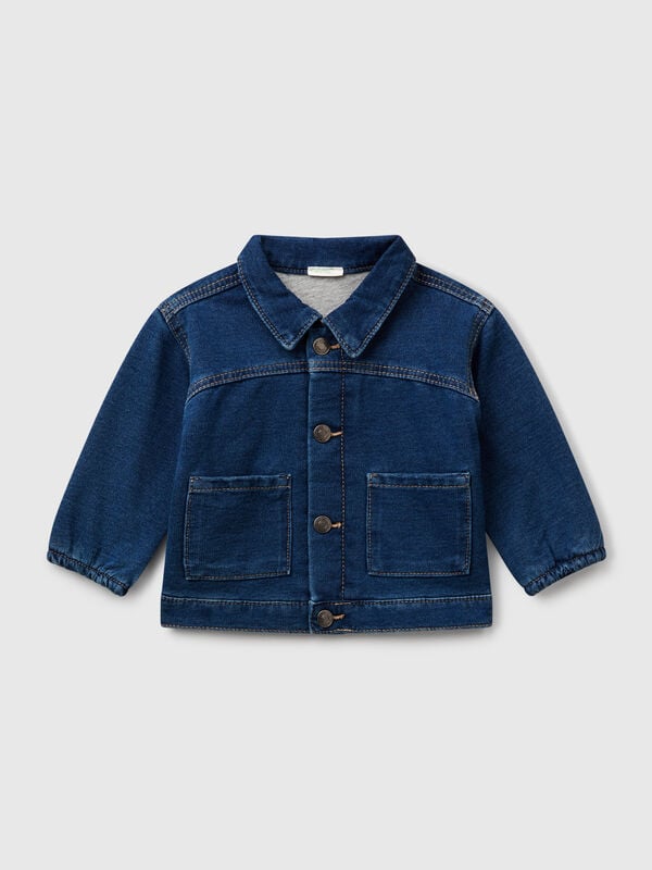 Giubbino in felpa effetto denim Baby