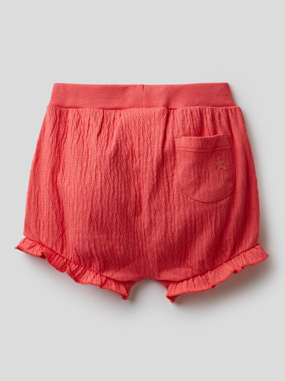 Shorts con volant e ricamo image number 2