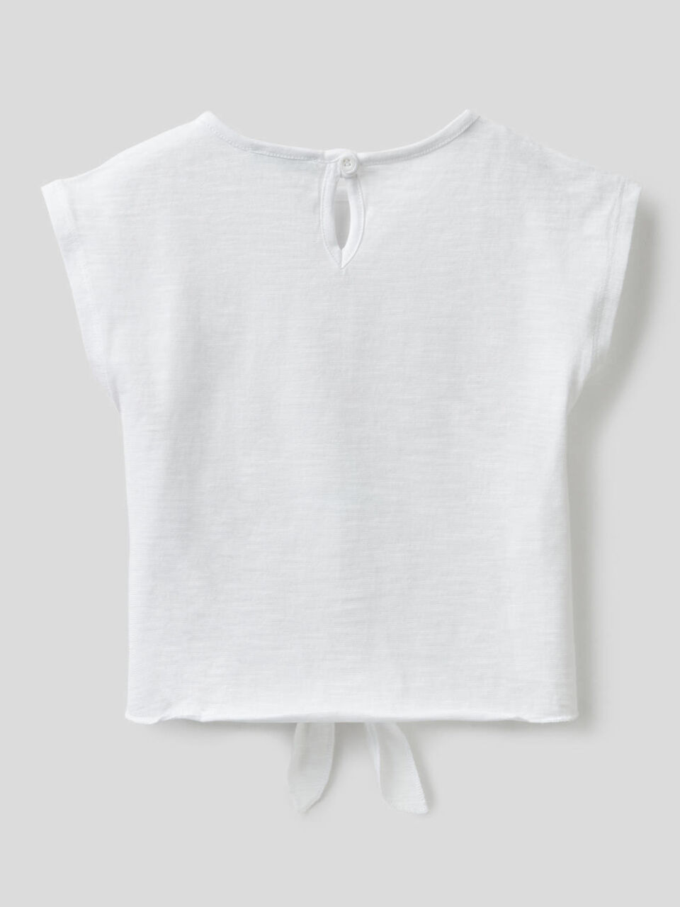 T-shirt 100% cotone con fiocco sul fondo image number 2