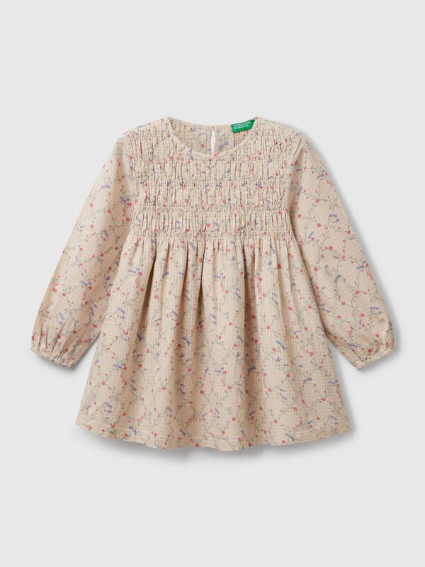 Abito a fiori in cotone Bambina