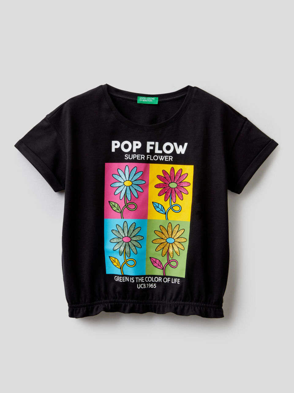 T-shirt stampata con fondo elasticizzato image number 1