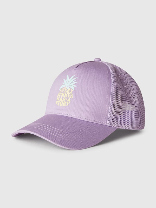 Cappello baseball in cotone e mesh Bambino