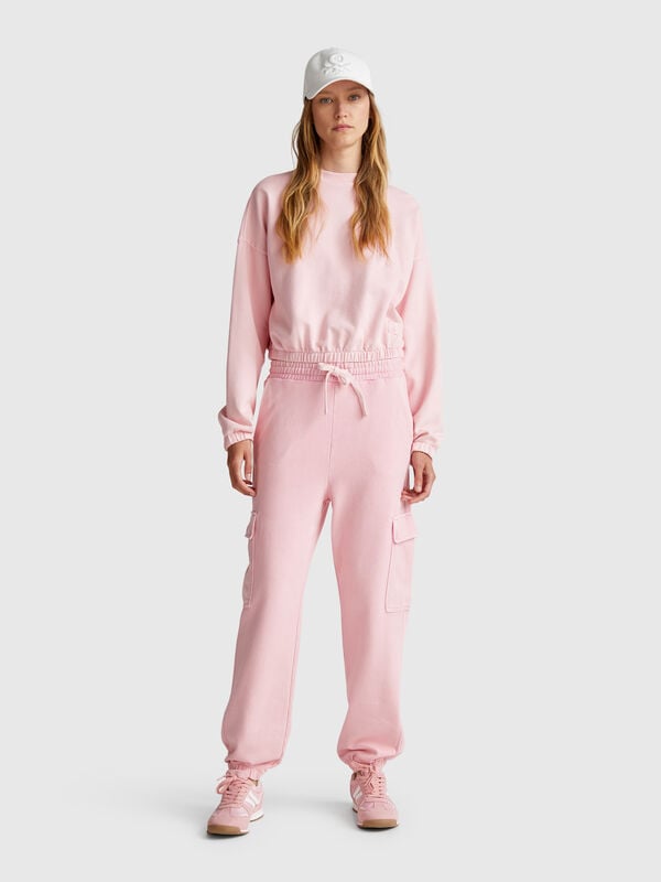 Pantaloni cargo in felpa Donna