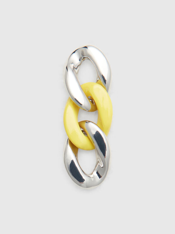 Orecchini pendenti con catena oro e giallo Donna
