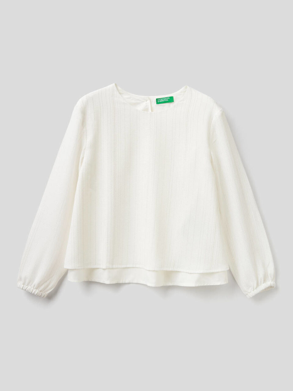 Blusa doppio strato in creponne image number 1
